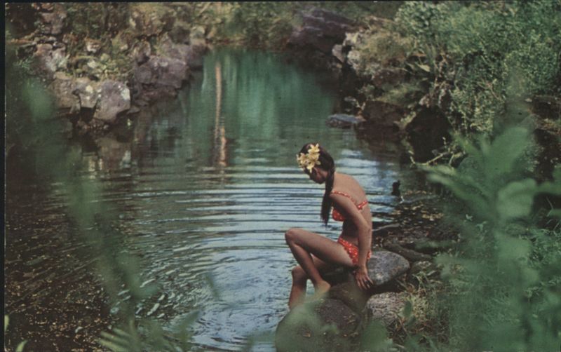 Hawaiian Maiden at Queen's Bath, Island of Hawaii