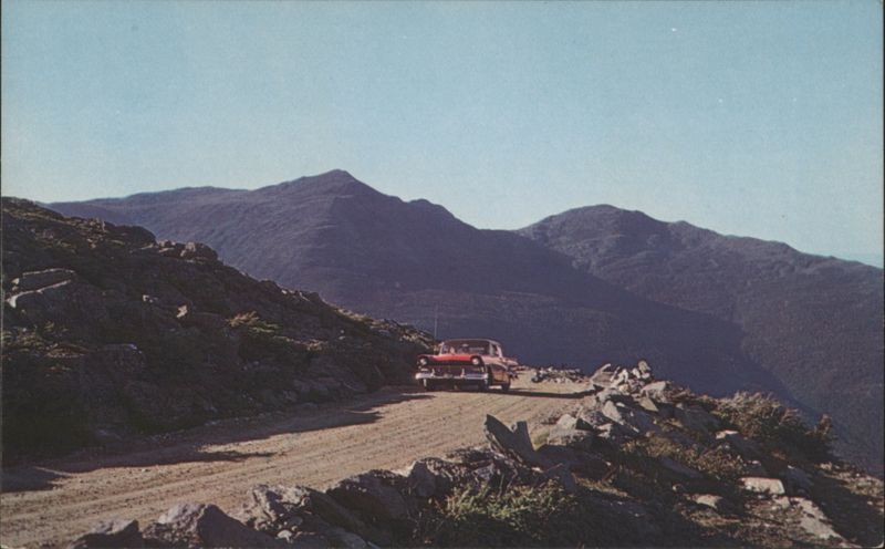 Automobile Road on Mt. Washington, NH, with Car New Hampshire