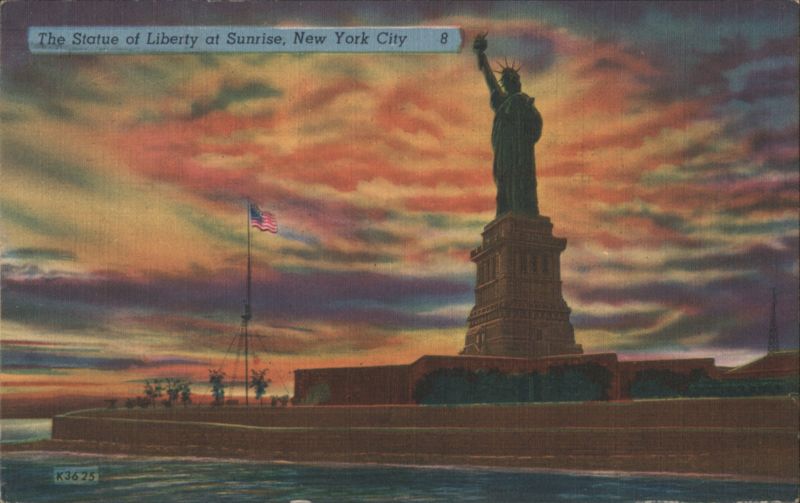 The Statue of Liberty at Sunrise, New York City