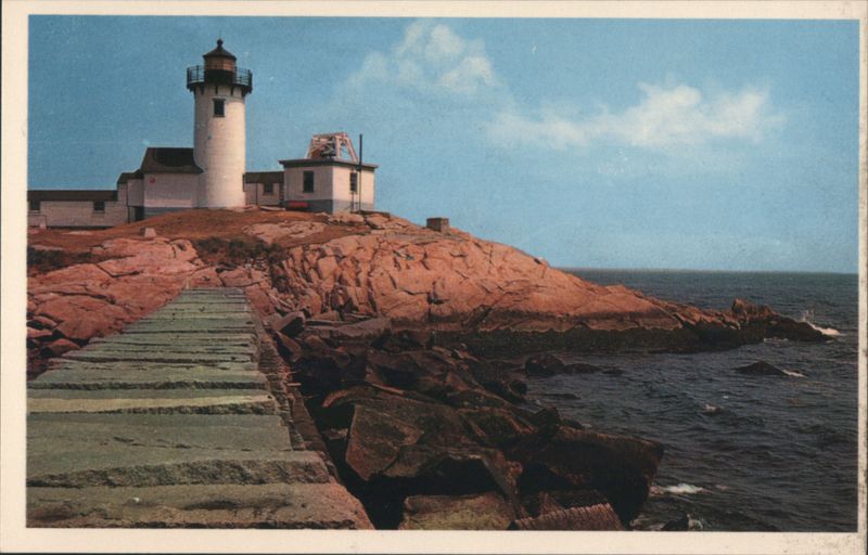 Eastern Point Light and Breakwater Gloucester Massachusetts