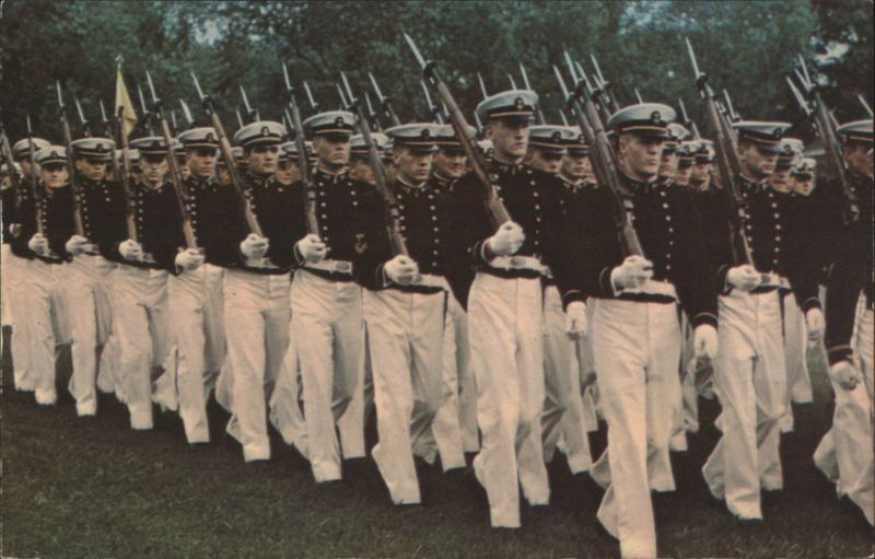 Brigade of Midshipmen on Parade, US Naval Academy Annapolis Maryland