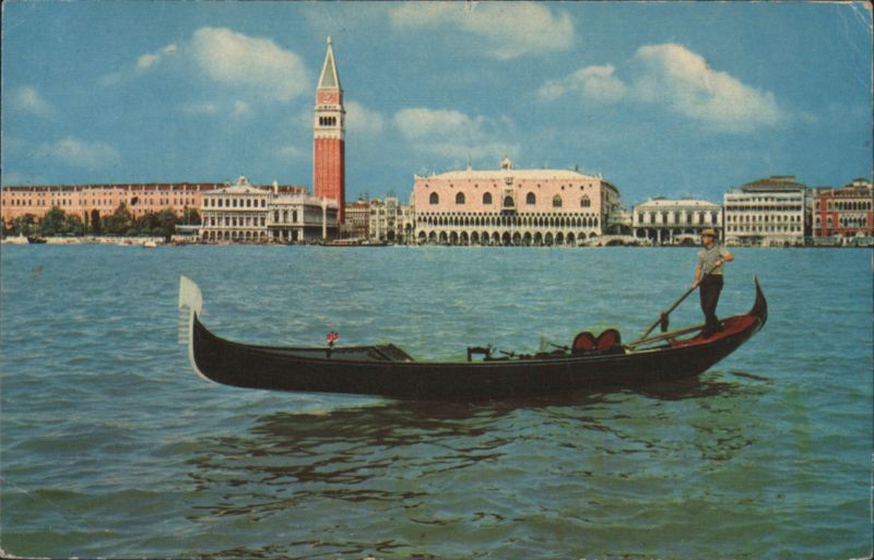 Gondola, St. Mark's Campanile, Venice Italy