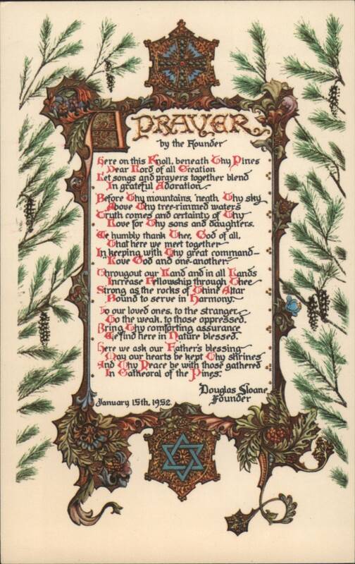 Prayer by the Founder, Cathedral of the Pines, Rindge New Hampshire