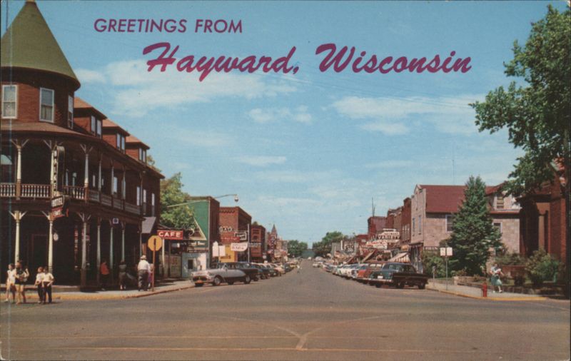 Hayward, WI Main Street, Muskie Capital of the World Wisconsin