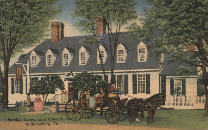 Raleigh Tavern and Colonial Coach, Williamsburg Virginia