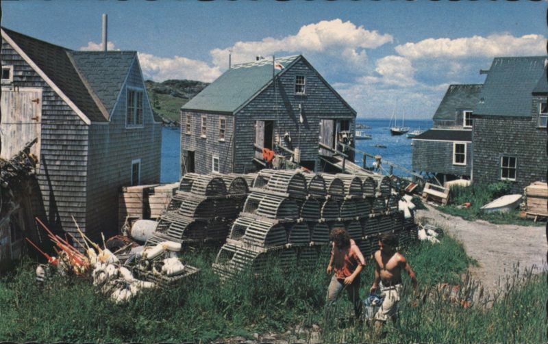 Typical Maine Fishing Village Hastings