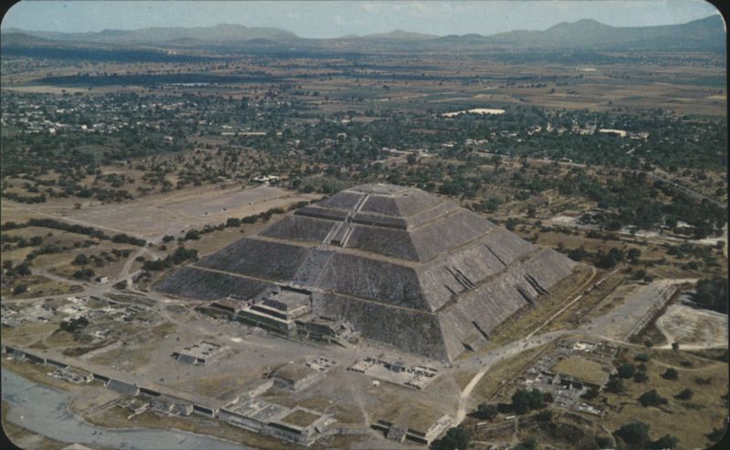 Air View of the Pyramid of the Sun, Teotihuacan San Juan Teotihuacan Mexico
