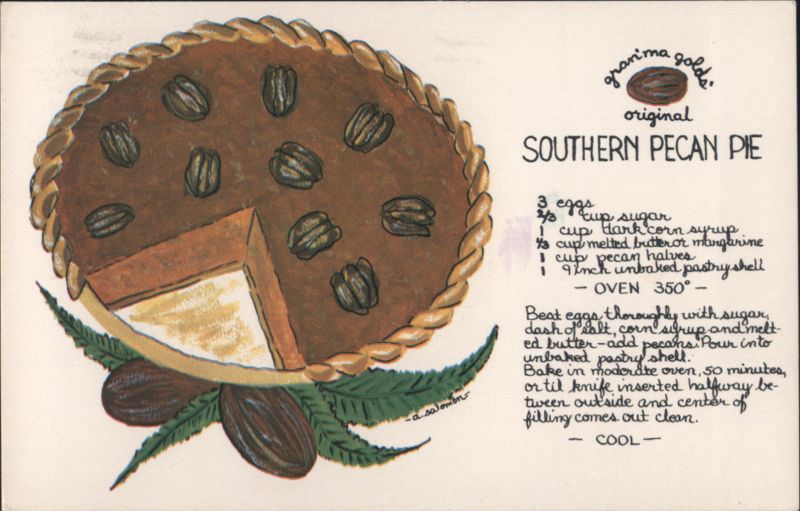 Grandma Gold's Original Southern Pecan Pie Recipe a. solomon