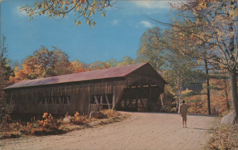 Covered Bridge with Autumn Foliage & Walker Scenic