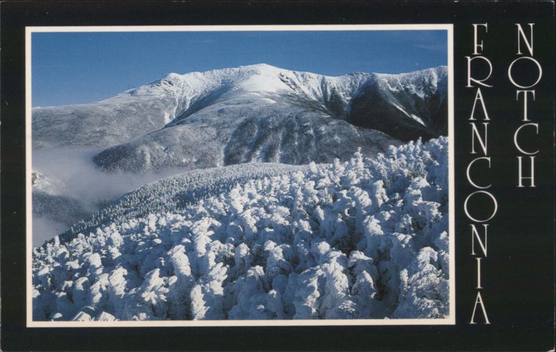 Franconia Notch Snowy Mountains Cannon Mountain View