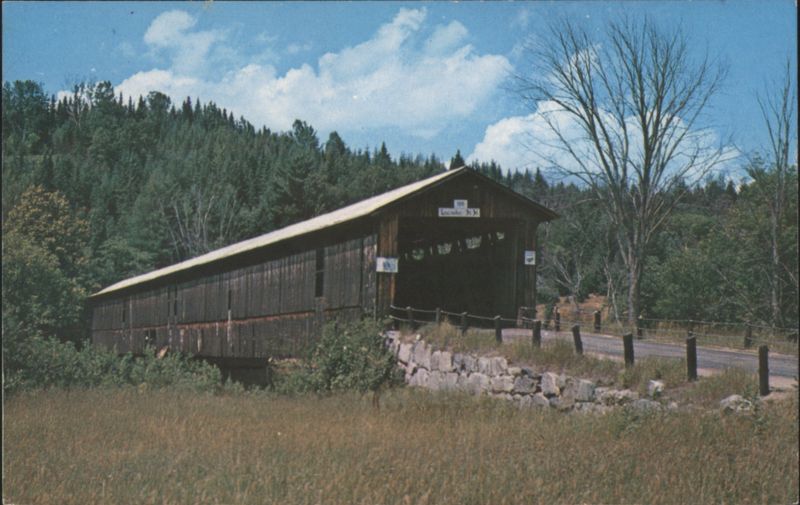 Old Covered Wood Bridge, Connecticut River Lancaster New Hampshire