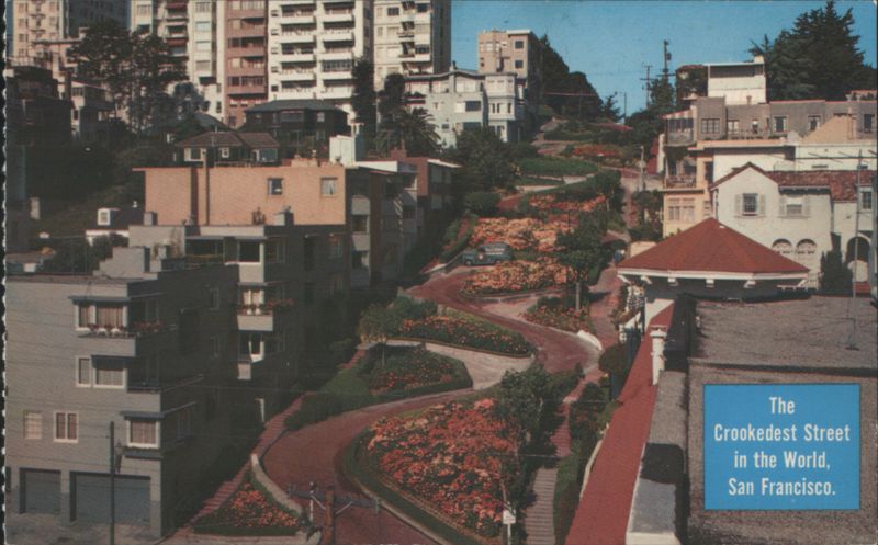 Lombard Street, The Crookedest Street in the World San Francisco California