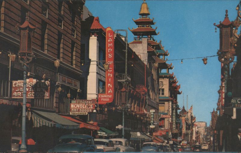 Grant Avenue Chinatown Shops & Pagoda Architecture San Francisco California
