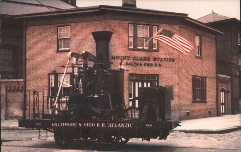 B&O RR Atlantic Locomotive, Mount Clare Station, Baltimore Maryland