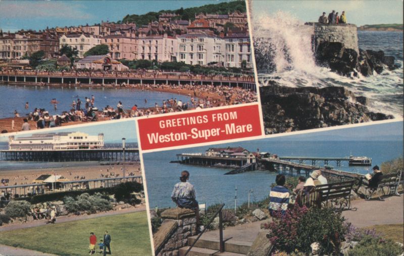 Greetings from Weston-Super-Mare Multi-View Coastal Scenes United Kingdom