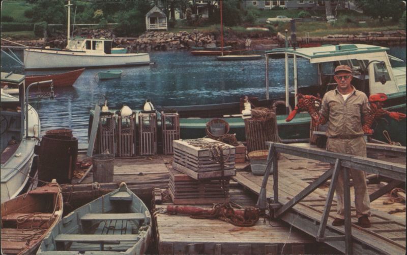 Lobsterman at Annisquam Harbor, Gloucester, MA Massachusetts
