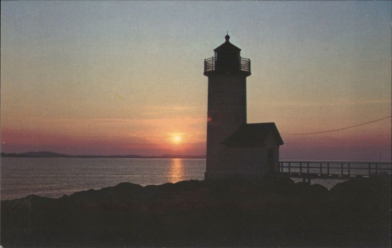 Annisquam Lighthouse at Sunset, Cape Ann, MA Massachusetts