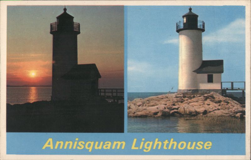 Annisquam Lighthouse, Two Views, Ipswich Bay Massachusetts