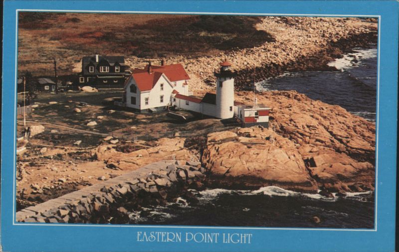 Eastern Point Light and Breakwater, Gloucester, MA Massachusetts