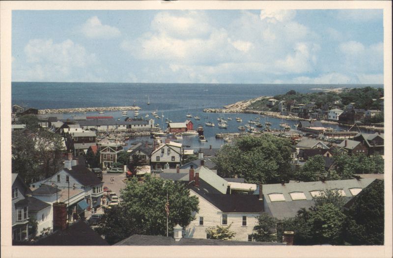 Rockport, MA - Motif No. 1 & Bearskin Neck Birds Eye View Massachusetts