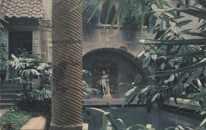 Interior Courtyard with Swimming Pool, Hammond Castle Museum Gloucester Massachusetts