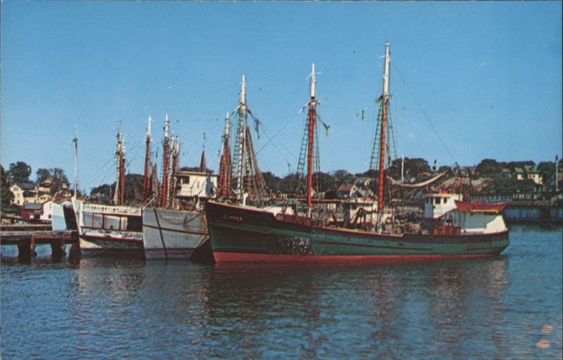 Schooners of the Famous Gloucester Fleet, Cape Ann, MA Massachusetts