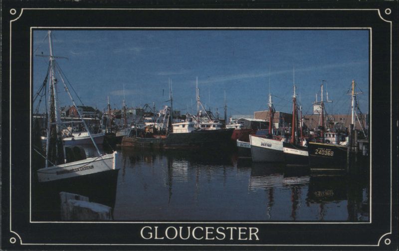 Fishing Boats at Rest in Gloucester Harbor Massachusetts