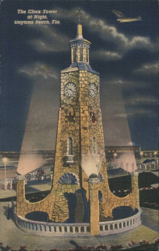 The Clock Tower at Night, Daytona Beach Florida