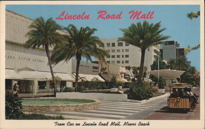 Lincoln Road Mall, Tram Car, Miami Beach Florida