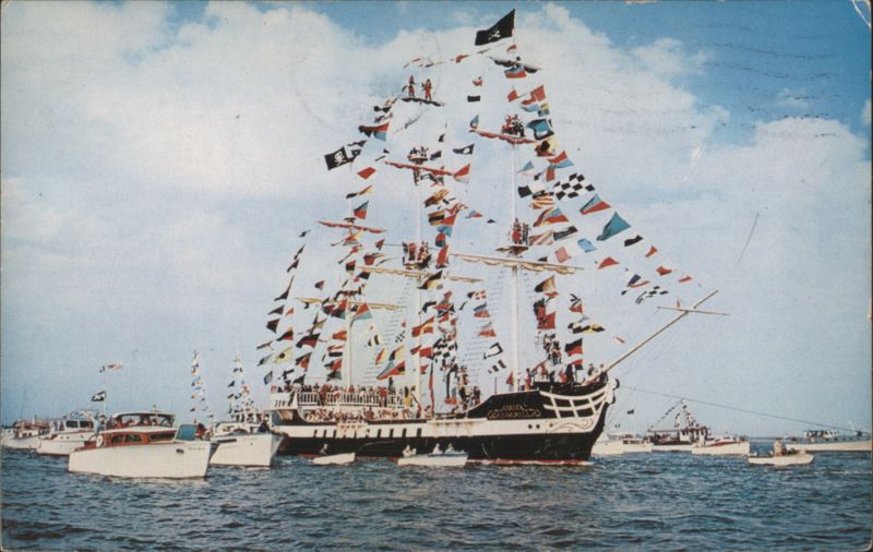 Pirate Ship During Gasparilla Invasion, Tampa, FL Florida