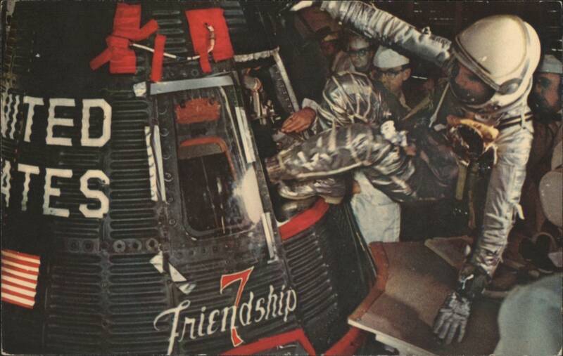John Glenn entering Friendship 7 spacecraft Space & Rockets