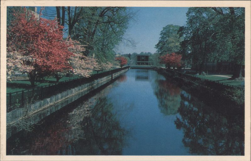Merrimack Canal, Spring Blossoms, Lowell, MA Massachusetts