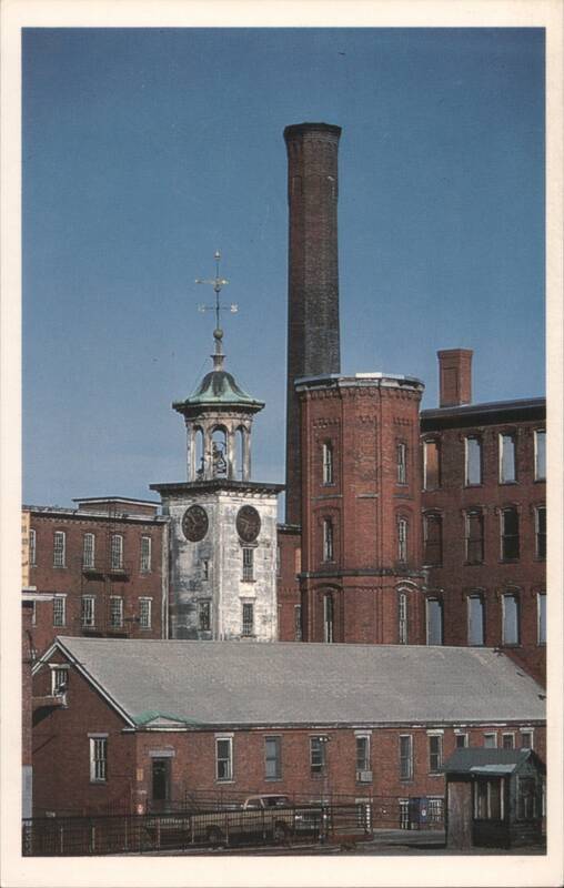 Boott Mill Textile Complex, Bell Tower & Smokestack Lowell Massachusetts