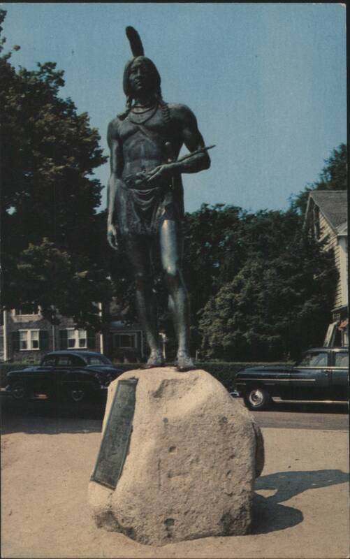 Statue of Massasoit, Protector of the Pilgrims, Plymouth, MA Massachusetts