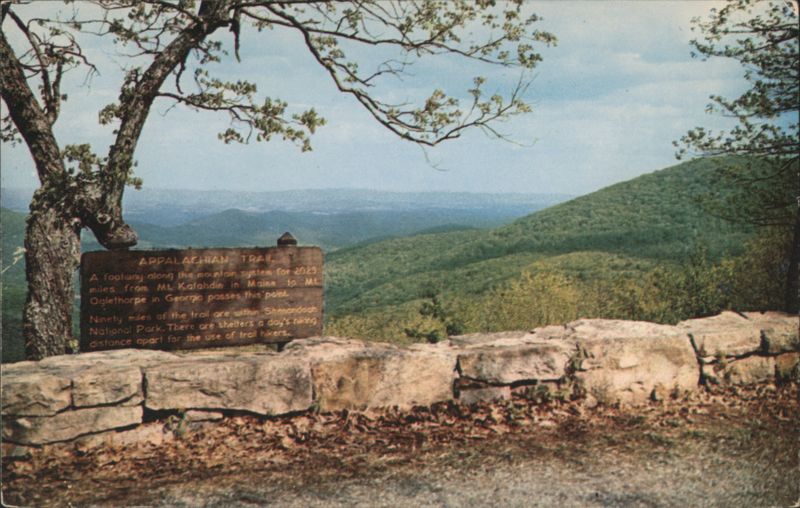 Appalachian Trail Sign, Shenandoah National Park Virginia