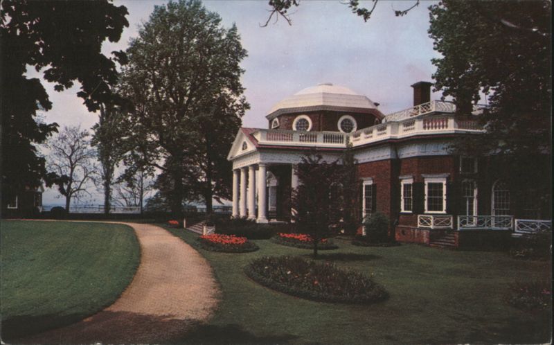 Monticello, The West Front, Home of Thomas Jefferson Charlottesville Virginia