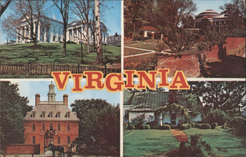 Virginia Landmarks: Capitol, UVA, Governor's Palace, Ash Lawn