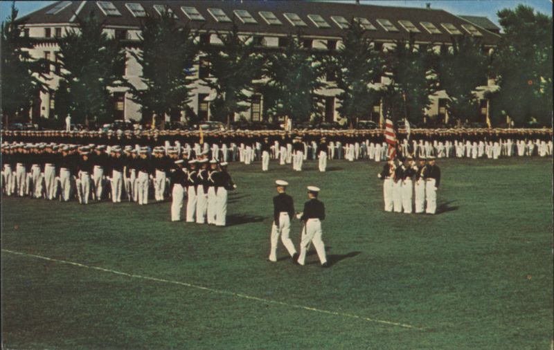 US Naval Academy Brigade of Midshipmen on Worden Field Annapolis Maryland