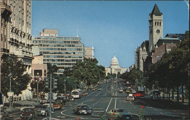 Pennsylvania Avenue, US Capitol, Inaugural Parade Washington District of Columbia