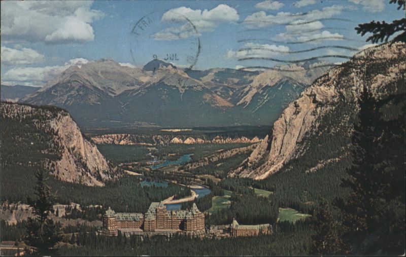 Banff Springs Hotel, Bow Valley, Fairholm Mountain Range AB Canada