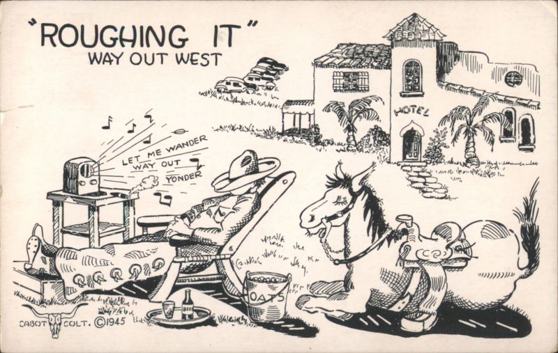1945 Roughing It Way Out West Cartoon Cabot Colt Comic, Funny