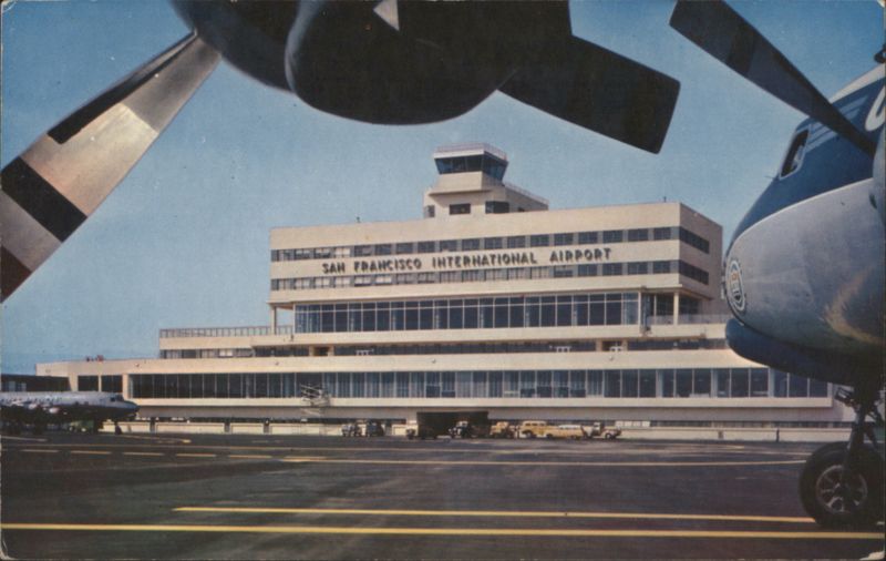 San Francisco International Airport with Propeller Planes California