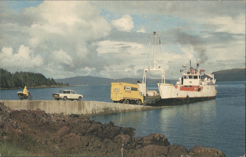 Fishnish-Lochaline Car-Ferry Loading, Isle of Mull, Scotland United Kingdom
