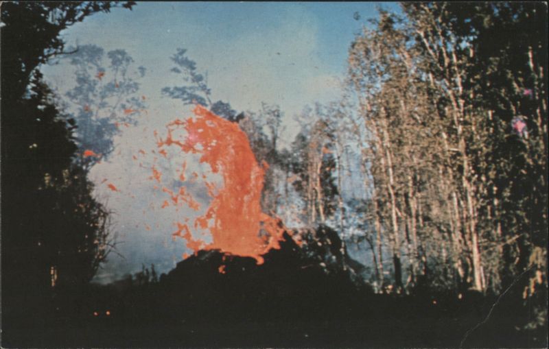 Hawaiian Volcano Spatter Cone Eruption