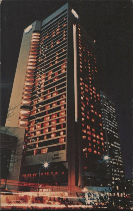 Hyatt Regency Vancouver at Night BC Canada British Columbia