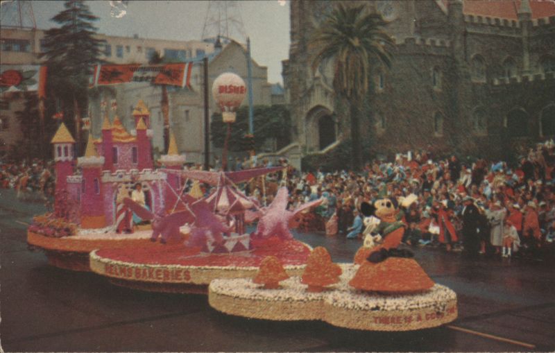 Helms Olympic Bakeries 1955 Tournament of Roses Float Pasadena California