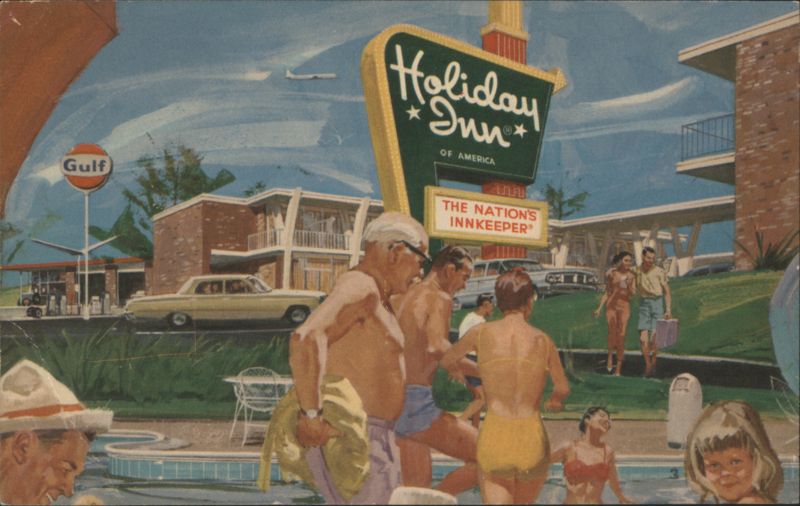 Holiday Inn The Nation's Innkeeper Pool Scene Illustration