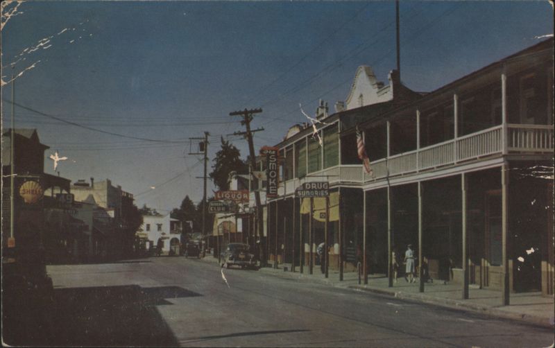 Jamestown CA Street Scene, 'Jimtown' Bret Harte Stories California