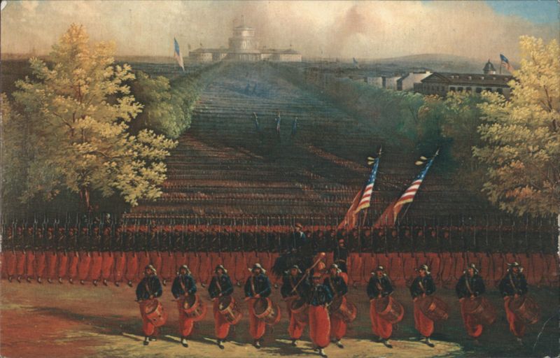 Union Zouaves Marching, Washington D.C. 1861 District of Columbia
