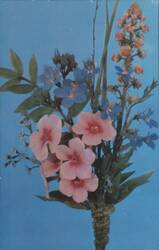 Blaschka Glass Flowers Bouquet Harvard Botanical Museum Chrome Postcard